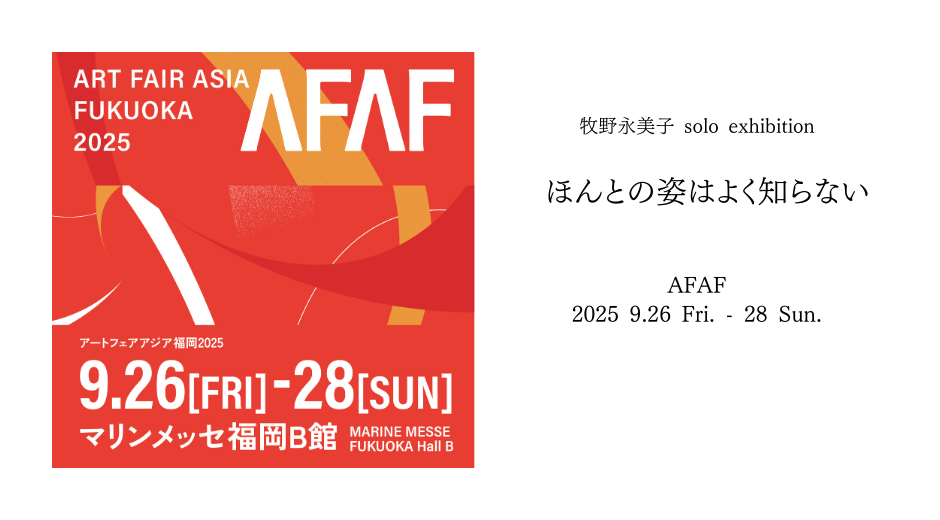 牧野 永美子　solo exhibition　ほんとの姿はよく知らない